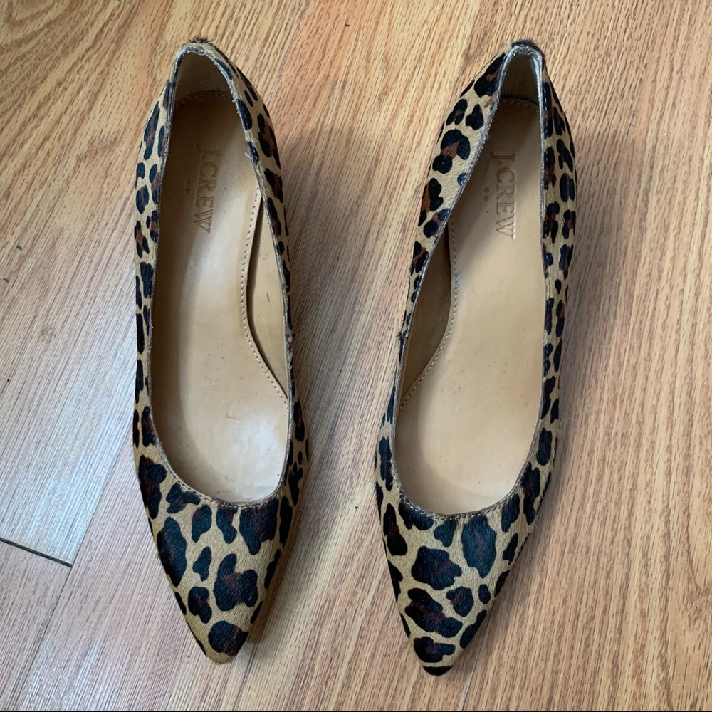 J. Crew Leopard Print Kitten Heels - Size 7